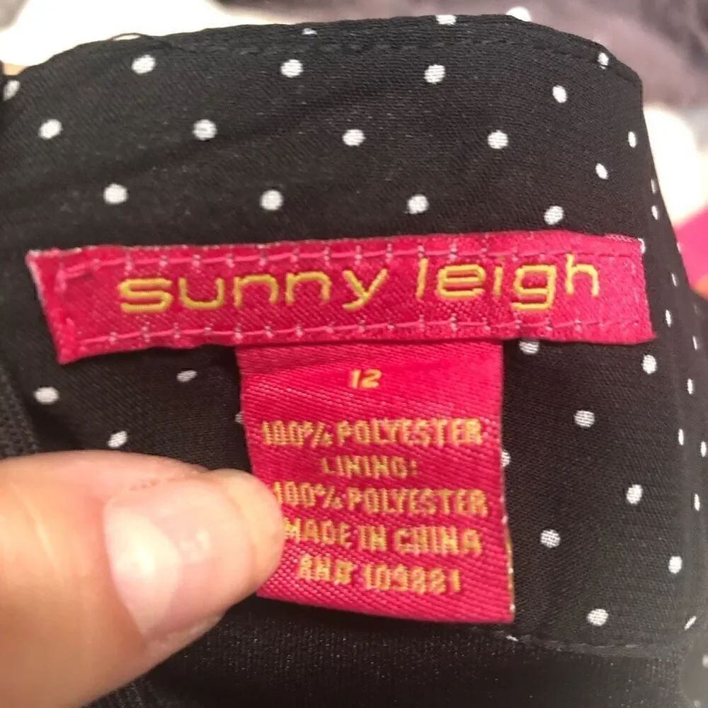 Sunny Leigh Size 12 Black and White Dot Skirt NWT - Picture 3 of 5